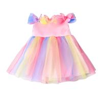 NIXNUT Vêtements de Poupée Robe de Princesse Longue avec Maille Colorée pour Poupée American Girl 18 Pouces