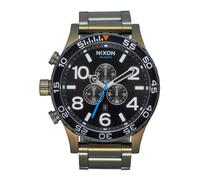 NIXON 51-30 Chrono. Montre pour Homme résistante à l'eau 100 m (Cadran XL 51 mm/Bracelet en Acier Inoxydable de 25 mm), Black Sunray/Surplus, Taille Unique, Chrono 51-30