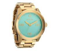 Nixon Corporal SS A346. Montre XL étanche pour homme (cadran de 48 mm, bracelet en acier inoxydable de 24 mm), Doré/turquoise/doré, Corporal en acier inoxydable