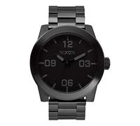 Nixon Montre Homme Quartz- Affichage Analogique Bracelet Acier Inoxydable Noir et Cadran Noir A346-001-00