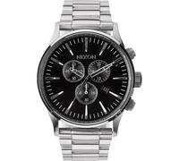 Montre Chronographe Homme Nixon The Sentry Chrono A386-000 noir / argent