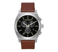 Nixon The Time Teller Chrono Leather Black/Saddle