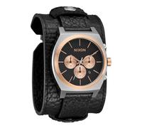 NIXON Time Teller Chrono A1164-100m Montre chronographe analogique résistante à l'eau (cadran de 40 mm, bracelet en cuir de 20 à 18 mm)