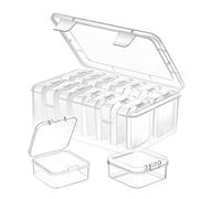 NIXRET Boîtes de Rangement avec Couvercle,14 Boîtes intérieures avec 1 Grand Récipient en Plastique Transparente pour Perles, Cartes, Photos, Bagues, Boutons, Bijoux