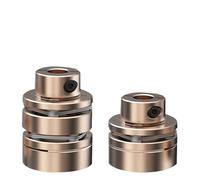 NIYAKA Accouplement à Bride LED D82L68/98, coupleur d'arbre de Moteur Flexible, diaphragmes en Aluminium, Joint Universel for imprimante 3D Cardan Rc(LED1-B-D82L68-24X24)