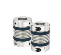 NIYAKA Accouplement d'arbre LB D55L57/72, coupleur de Moteur Flexible à Soufflet, en Aluminium, Haute élasticité, Joint Universel, imprimante 3D, Cardan(LB-B-D55L72-19X19)