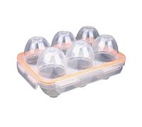 NIYANGLE 1 Boîte Carton D'oeufs Extérieur Conteneur D'oeufs Portable Cas D'oeufs Portable Porte-oeuf Diable Silicone Porte-oeufs Gardien D'oeufs Réfrigérateur Polypropylène Plateau