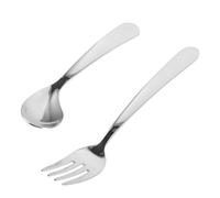 NIYANGLE 1 Ensemble Cuillère à Coude Cuillères Incurvé Couverts Pour Tout-petits Alimentation Vaisselle Alimentaire Invalidité Adulte Couverts De Table Ustensiles Adt Acier Inoxydable