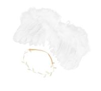 NIYANGLE 1 Ensemble D'Ailes D'Ange Bandeau Costume De Fille Ailes D'Ange Avec Bandeau Accessoires D'Ailes De Fée Pour Enfants Aile Décorative Artificielle