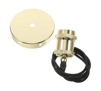 NIYANGLE 1 Ensembles Support De Plafonnier Plafonniers Rétro Suspensions En Laiton Luminaires De Plafond Lampe De Base E27 Kit De Conversion De Suspension Rosace De Plafond Pvc Golden