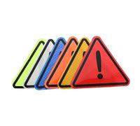 NIYANGLE 1 Jeu autocollant réfléchissant triangle étiquettes de danger panneaux de danger de voiture triangulaires catadioptre reflecteur autocollants de voiture personnalité