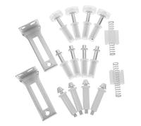 NIYANGLE 1 Jeu Quincaillerie pour porte pliante pivot supérieur de porte de placard quincaillerie de porte pivot de porte pliante en accordéon axe de pivotement Acier inoxydable blanche