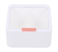 NIYANGLE 1 Pièce Boîte de Rangement Couvercle pour Coton à Coton Tige Accessoires Organiseur Multifonctionnel et Compact pour Salle de Bain et Coiffeuse
