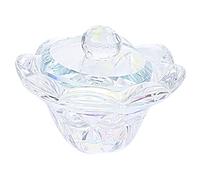NIYANGLE 1 Pièce Coupe de Mélange pour Manucure Cristal avec Couvercle pour Diy Ongles Cupule à Liquide pour Art Ongles