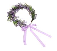 NIYANGLE 1 Pièce De Guirlande De Lavande Simulée Coiffe De Fleur De Mariée Réaliste Accessoire De Tête De Mariée Couronne De Tête De Fleur Guirlandes De Pour Couleur Aléatoire