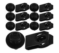 NIYANGLE 1 Set Agrafes en Métal U Clips et Vis pour Capot de Voiture et Protection Moteur, Fixation Facile et Polyvalente pour Accessoires Automobile Noir