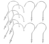 NIYANGLE 10 Crochets Métalliques Argentés en Fer pour Buste Mannequin, Crochets S Robustes pour Vêtements, Adaptés pour Penderie et Usage Commercial