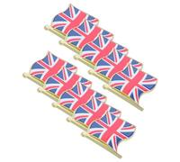 NIYANGLE 10 Pièces Broche Drapeau Britannique en Alliage Attache, Design Élégant et Usage Polyvalent pour Occasions Spéciales Britanniques et Présents