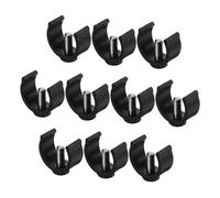 NIYANGLE 10 pièces C-shape Pin Locks And Mounting Bracket Clamps For Walkers And Canes Heavy Duty Steel Plastic Crutch Latch Clamps Non-slip Support Accessories For Seniors Disabled