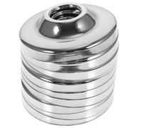 NIYANGLE 10 pièces Cache Robinet Salle de Bain INOX Décoratif Acier Inoxydable Bague Étanchéité pour Valve Mélangeuse Résistant Corrosion Accessoire pour Tuyauterie