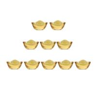 NIYANGLE 10 Pièces Décoration en Citrine Or pour Bureau Intérieur, Ornement Non Décolorant et Sculpté Finesse, Accessoire Feng Shui pour Attirer Richesse et Succès