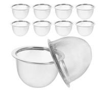NIYANGLE 10 pièces Filtre à Thé Inox Maille Fine Infuseur Acier pour Théière Panier Passoire Réutilisable Résistant Filtration Avancée pour Thé Détachées