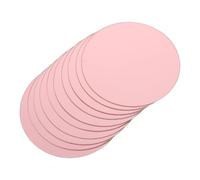 NIYANGLE 10 Pièces Miroir Rond Surface Miroir Douce Finition Or Rose Dos Autocollant en Acrylique 10cm Plateau Plat Réutilisable pour Séances Photo Créatives