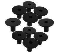 NIYANGLE 10 Pièces Tees de Golf en Caoutchouc Noir pour Balle de Golf Insertion Facile Vibrations du Club pour Entraînement en Extérieur