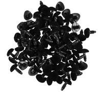 NIYANGLE 100 Nez de Sécurité Triangulaires Noirs 9X11 MM en Plastique Souple pour Peluches Accessoires DIY pour Ours et Lapins en Crochet Lot de 100 Set de Pièces Loisirs Créatifs et