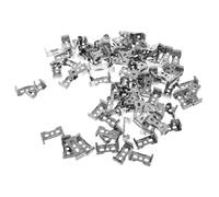 NIYANGLE 100 Pièces Clips de Fixation pour Lampe T8 en Acier au Manganèse Argenté, Installation Facile et Stable, pour Bureau et Centres Commerciaux