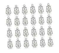 NIYANGLE 100 pièces Lot de Pendentifs Vintage Alliage pour Bijoux DIY Breloques Lampe à Kérosène Argentées Accessoires Créatifs pour Femmes Charmes pour Boucles Oreilles et Bracelets
