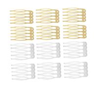 NIYANGLE 100pièces Pinces à Perruque Métal Peignes à Cinq Dents Pour Cheveux Lot De Couleur Classique Utilisation