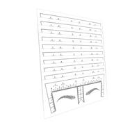 NIYANGLE 10pièces Règle à Sourcils Professionnelle Outil De Mesure Pour Dessiner Et Niveler Sourcils Autocollants Adhésifs Accessoire De Maquillage Et Microblading