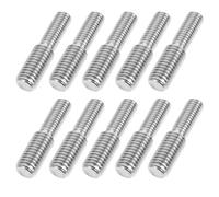 NIYANGLE 10pièces Vis Double Filetage Acier Inoxydable Adaptateur Réducteur de Filetage Connecteur Métallique pour Quincaillerie Meuble