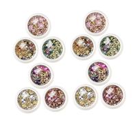 NIYANGLE 12 Boîtes Nail Jewels Set Mix et Formes Diy Ongles Faciles à Appliquer Décorations Manucure Portable pour Salon et Usage