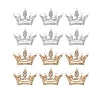 NIYANGLE 12 Broches Couronne pour Femmes en Alliage Épingle Décorative, Lot de 12 Pièces, Style Mode, pour Performance Scène