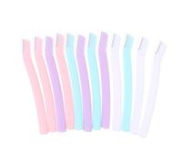 NIYANGLE 12 Pièces Coupe-sourcils pour Femmes Outils de Acier Inoxydable Trimmers Ergonomiques Légers et Portables Lames Protégées Assortiment Couleurs