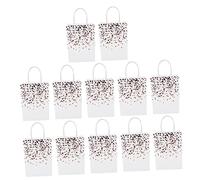 NIYANGLE 12 Pièces Sachets Papier à Motif Cœur pour Shopping Papier Durable