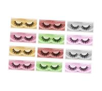 NIYANGLE 12paires Faux Cils Fibres Synthétiques Greffes de Cils pour Maquillage Usage Quotidien et Occasions Spéciales