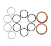 NIYANGLE 12pcs Kit de Rondelles D'étanchéité D'essieu Arrière et Rondelles D'écrasement pour Transmission, Métal, Compatible Large, Joint Sécurisé pour Entretien Différentiel