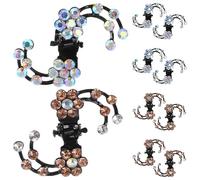 NIYANGLE 12pcs Pinces à Cheveux Élégantes en Métal avec Cristaux Scintillants, Forme Fleur de Prunier, Petite Taille, Prise Ferme pour Toutes Occasions et Fêtes Couleur Couleur Aléatoire
