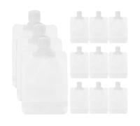 NIYANGLE 12pcs Pochette à Lotion Blanche 100ml en Plastique Bouchon à Bec Stable, Étanche et Anti-fuite, pour Voyage et Rangement Cosmétique