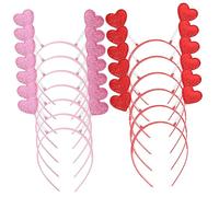 NIYANGLE 12pièces Bandeau Décoratif Forme De Cœur Couvre-chefs Pour Filles Assortiment De Coiffes De Fête