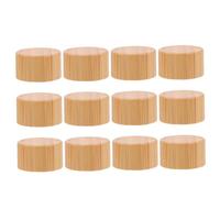 NIYANGLE 12pièces Bouchon pour Flacon de Parfum Couvercle Bambou Housse Résistante pour Flacons Huiles Essentielles Couleur Aléatoire