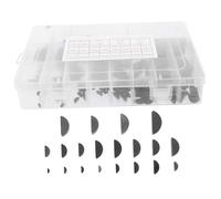 NIYANGLE 135pièces Assortiment De Clés Semicirculaires Acier pour Applications Mécaniques Ensemble De Clés