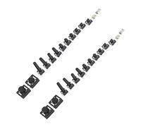 NIYANGLE 140 Pièces Changement de tact Bouton commutateurs Prises Prise USB poignées pré telecommande bouterolle electronique poussée Tactile de Bricolage cuivre Black