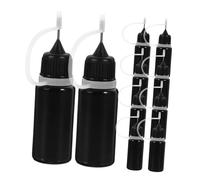 NIYANGLE 15 Pièces Embouteillage d'eau de colle flacon de colle à pointe de précision applicateur bouteille de peinture acrylique flacon souple à pointe fine bouteille vide Plastique Black