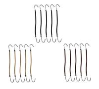 NIYANGLE 15 pièces Lot de Crochets Élastiques pour Queue de Cheval Accessoires Coiffure Résistants Bandes Élastiques pour Cheveux Chignon Naturel sans Tiraillement Noir Marron et Beige