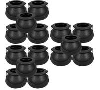 NIYANGLE 15 Pièces Mini Chaudron D’Halloween Noir Poignée, Seau à Bonbons | Plastique Réutilisable, pour Petits Présents, Biscuits et Friandises, Usage Fête, Scène Festive