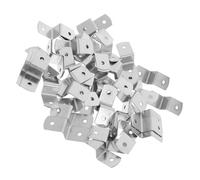 NIYANGLE 150 Clips en Z Argentés pour Cadres Photo Connecteurs Métalliques pour Fixation de Toiles et Meubles Fournitures d'Encadrement Pratiques pour Cadres Miroirs et Tables